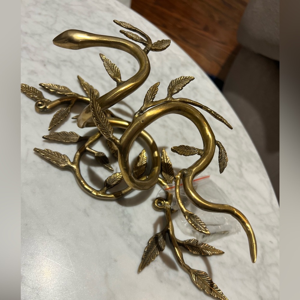 NEW Anthropologie Serpentine Bronze/Gold Curtain Tiebacks - Picture 3 of 3